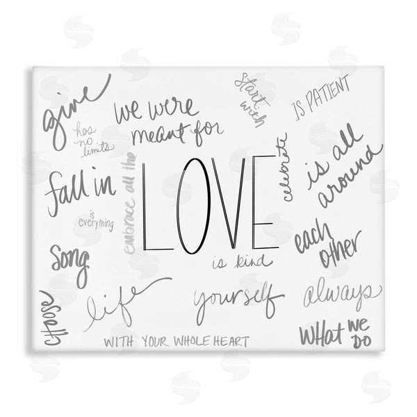 stupell industries SD Graphics Studio | Love Quotes Word Cloud Hopeful Romantic Phrases Wall Art