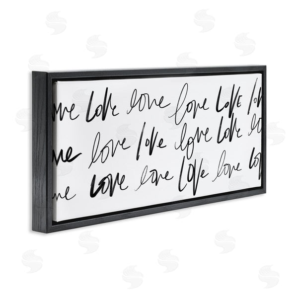 Stupell Industries SD Graphics Studio | Love You Repeated Text Minimal Script