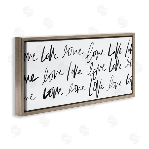 Stupell Industries SD Graphics Studio | Love You Repeated Text Minimal Script