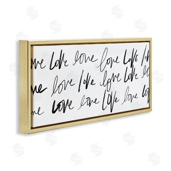 Stupell Industries SD Graphics Studio | Love You Repeated Text Minimal Script