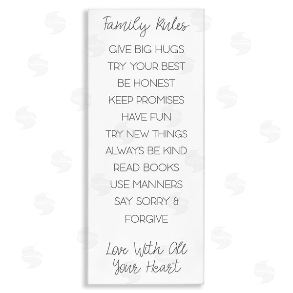 stupell industries Sd Graphics Studio | Minimal Family Rules Wall Art