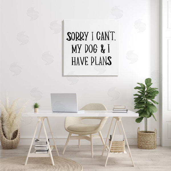 Stupell Industries SD Graphics Studio | My Dog And I Have Plans Pet Humor Phrase Wall Art