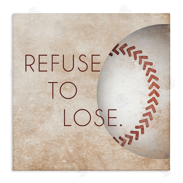 stupell industries SD Graphics Studio | Refuse To Lose Phrase Sports Baseball Rustic Brown Wall Art