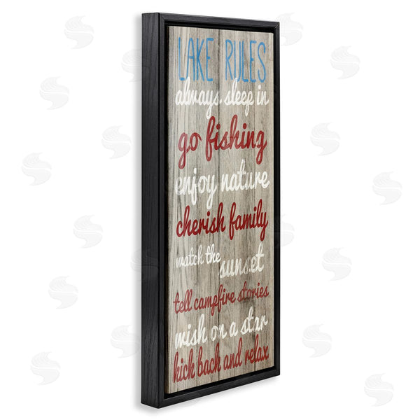 Stupell Industries Sd Graphics Studio | Rustic Lake Rules Wall Art