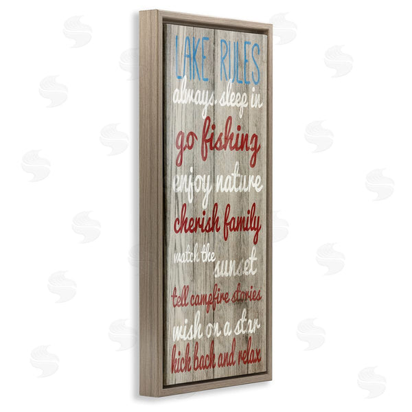 Stupell Industries Sd Graphics Studio | Rustic Lake Rules Wall Art