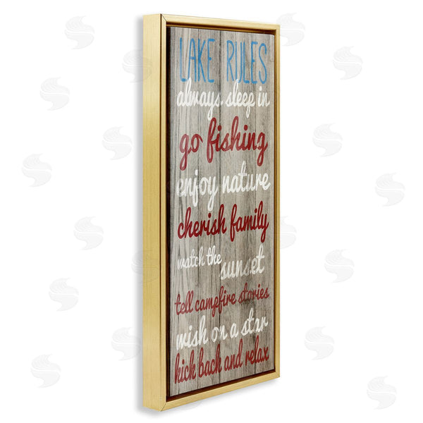 Stupell Industries Sd Graphics Studio | Rustic Lake Rules Wall Art