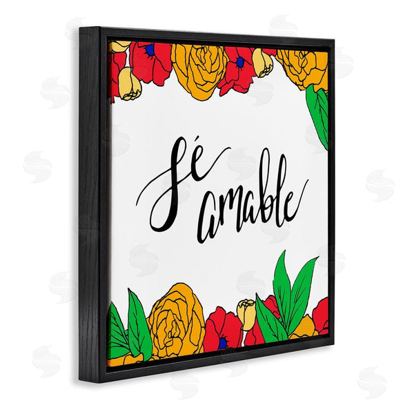 Stupell Industries SD Graphics Studio | Sé Amable Florales Tropicales Wall Art