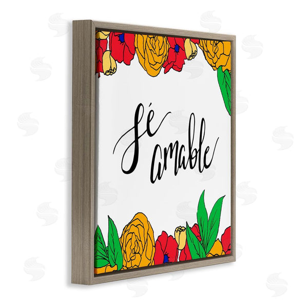 Stupell Industries SD Graphics Studio | Sé Amable Florales Tropicales Wall Art