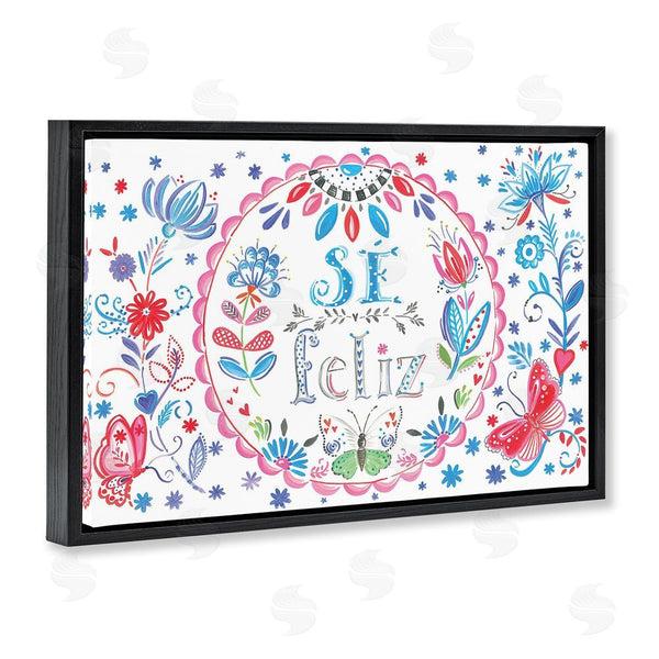 Stupell Industries SD Graphics Studio | Se Felices Mariposas Florales Wall Art