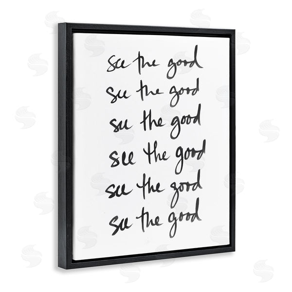 Stupell Industries SD Graphics Studio | See The Good Repeated Text Minimal