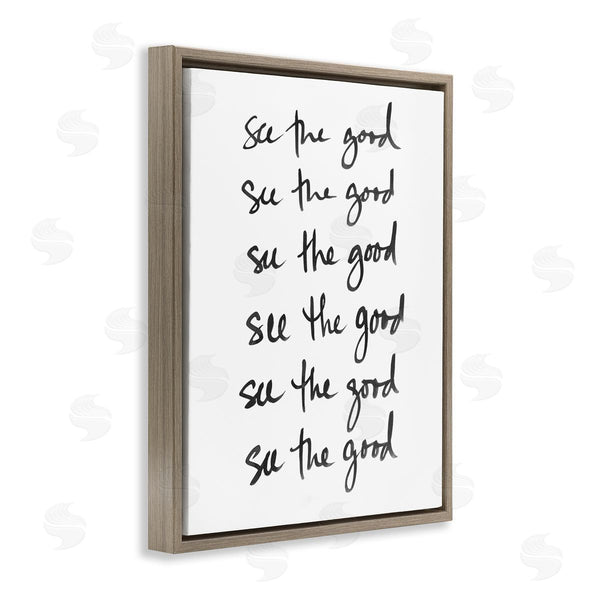 Stupell Industries SD Graphics Studio | See The Good Repeated Text Minimal