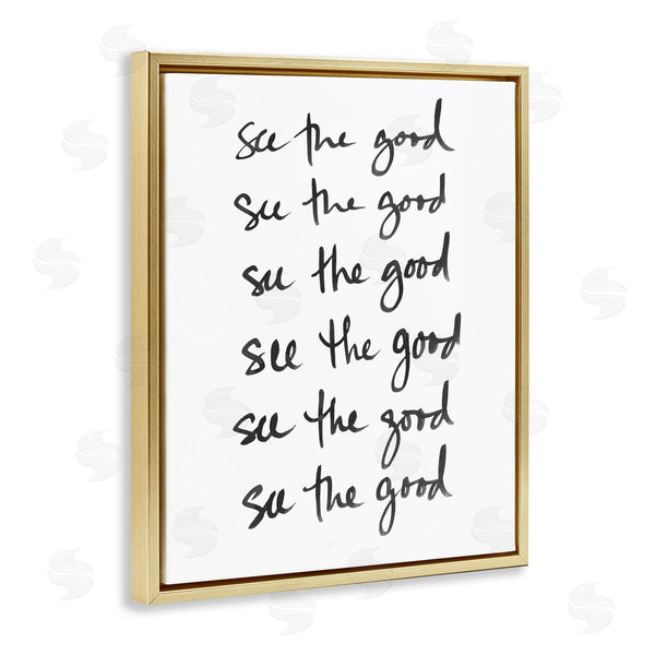 Stupell Industries SD Graphics Studio | See The Good Repeated Text Minimal