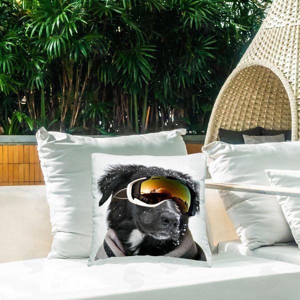 Stupell Industries SD Graphics Studio | Snowboarder Dog With Goggles Printed Throw Pillow