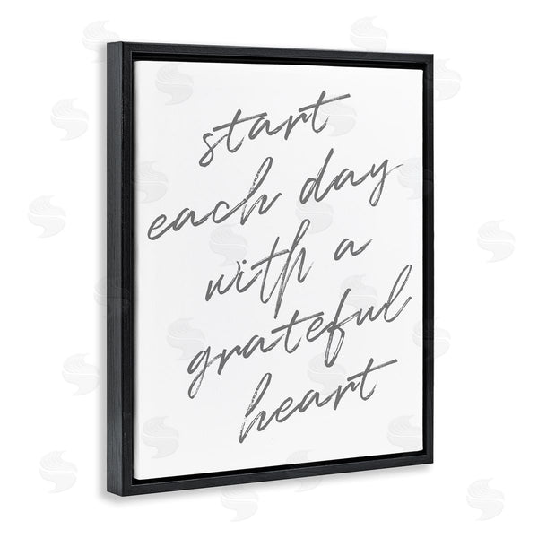 Stupell Industries SD Graphics Studio | Start Each Day Grateful Inspirational Phrase Distressed Typography Wall Art