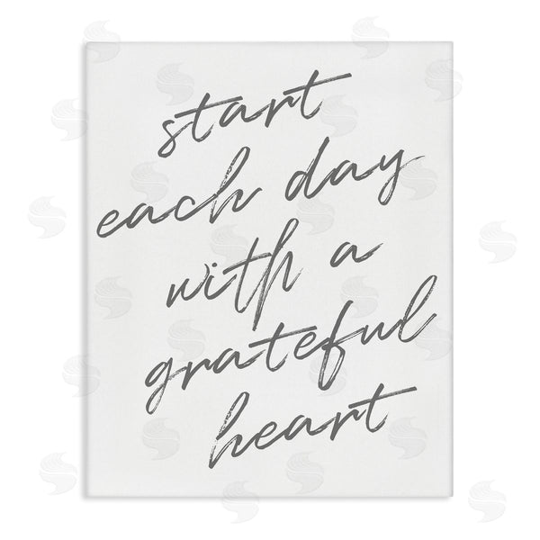 stupell industries SD Graphics Studio | Start Each Day Grateful Inspirational Phrase Distressed Typography Wall Art