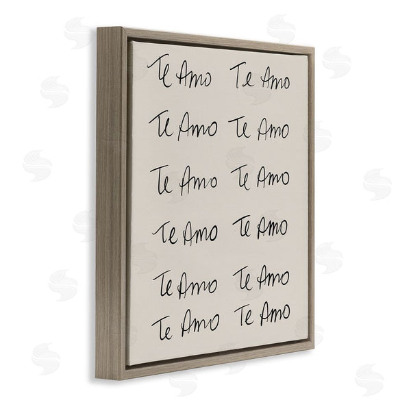 Stupell Industries SD Graphics Studio | Te Amo Repetitivo Wall Art