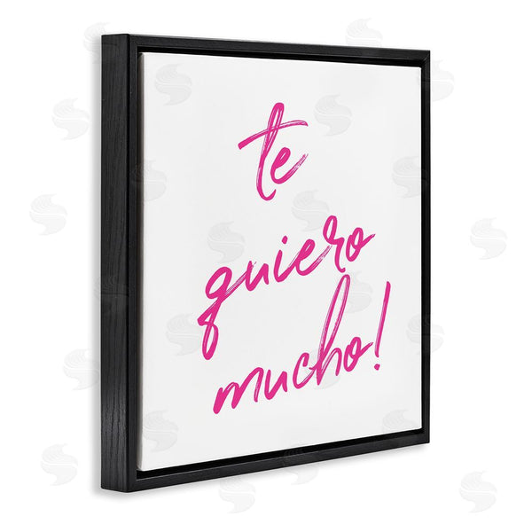 Stupell Industries SD Graphics Studio | Te Quiero Mucho Rosa Wall Art