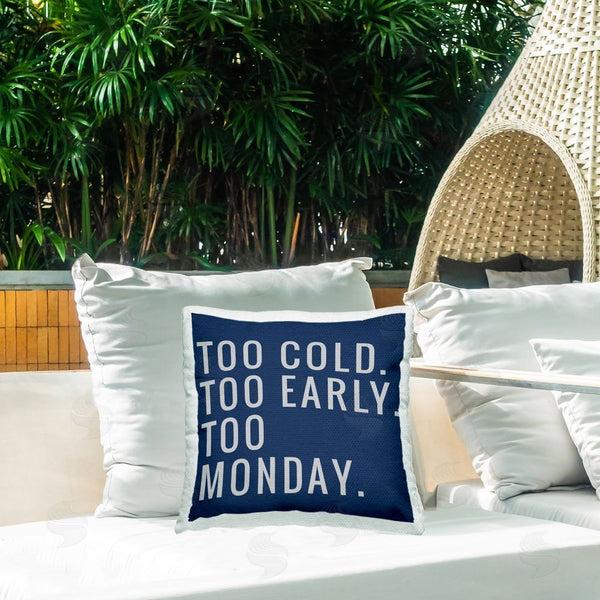 Stupell Industries SD Graphics Studio | Too Monday Phrase Printed Throw Pillow
