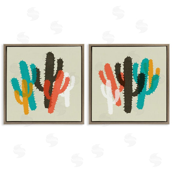 Stupell Industries SD Graphics Studio | Vibrant Overlapping Cactus Wall Art