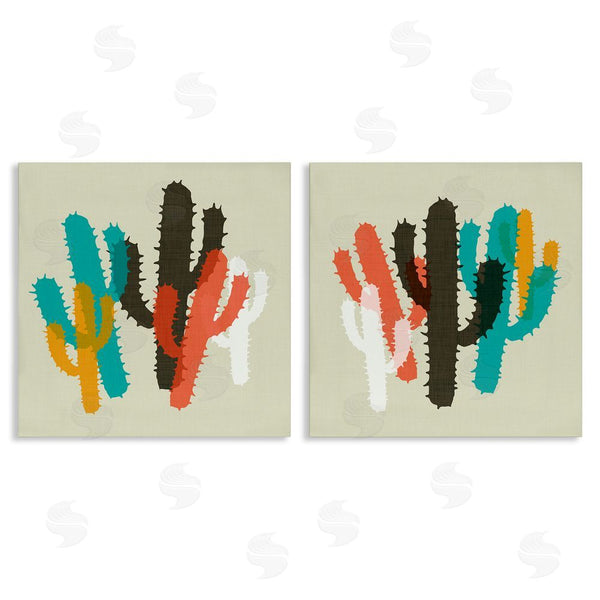stupell industries SD Graphics Studio | Vibrant Overlapping Cactus Wall Art
