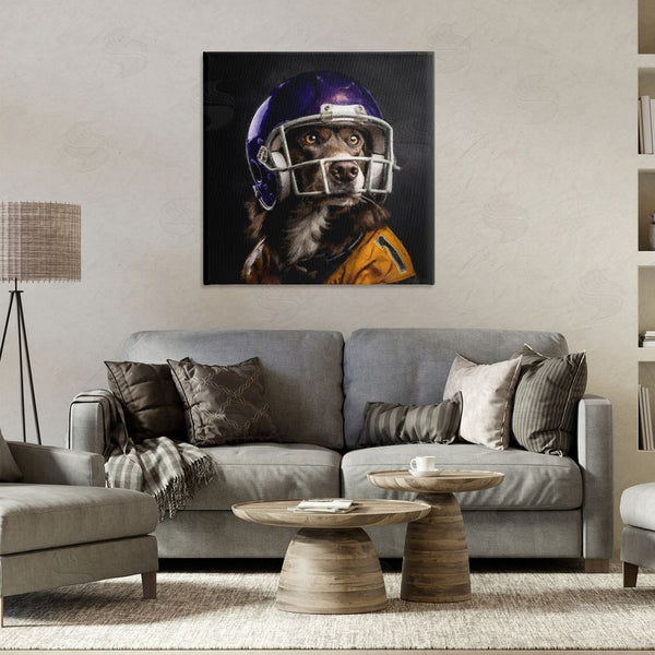 Stupell Industries Sean Parnell | Dog With Football Helmet Wall Art