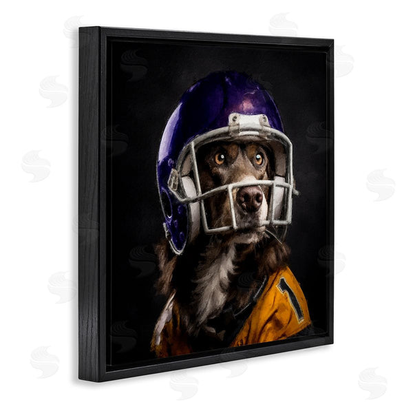 Stupell Industries Sean Parnell | Dog With Football Helmet Wall Art