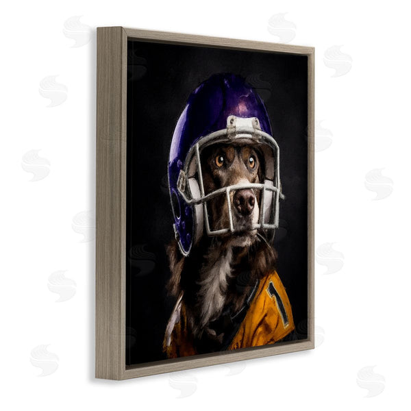 Stupell Industries Sean Parnell | Dog With Football Helmet Wall Art