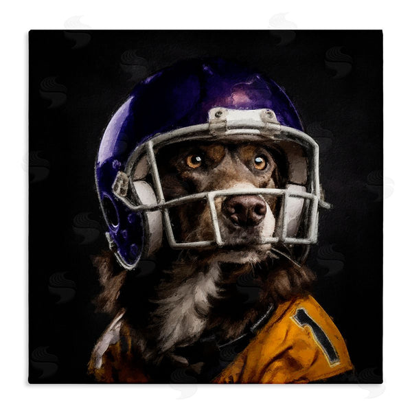 stupell industries Sean Parnell | Dog with Football Helmet Wall Art