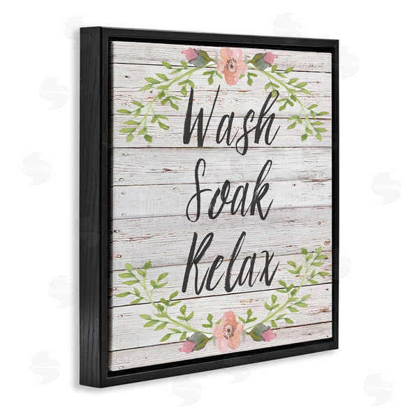 Stupell Industries Sean Parnell | Floral Wash Soak Relax