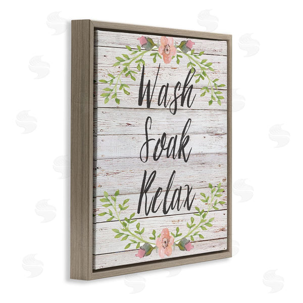 Stupell Industries Sean Parnell | Floral Wash Soak Relax