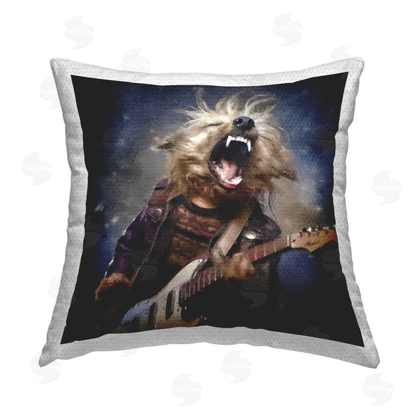 Stupell Industries Sean Parnell | Fun Musician Terrier Printed Throw Pillow