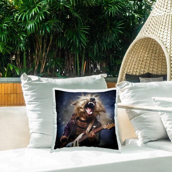 Stupell Industries Sean Parnell | Fun Musician Terrier Printed Throw Pillow