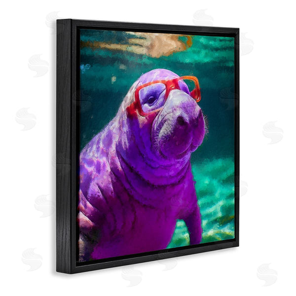 Stupell Industries Sean Parnell | Manatee With Glasses