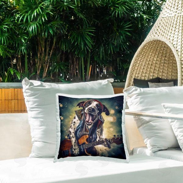 Stupell Industries Sean Parnell | Musician Dog Singing Printed Throw Pillow
