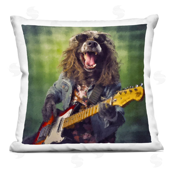 stupell industries Sean Parnell | Musician Mutt Halen Printed Throw Pillow