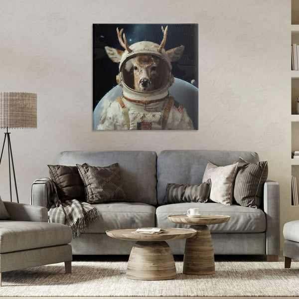 Stupell Industries Sean Parnell | Space Astronaut Deer Wall Art