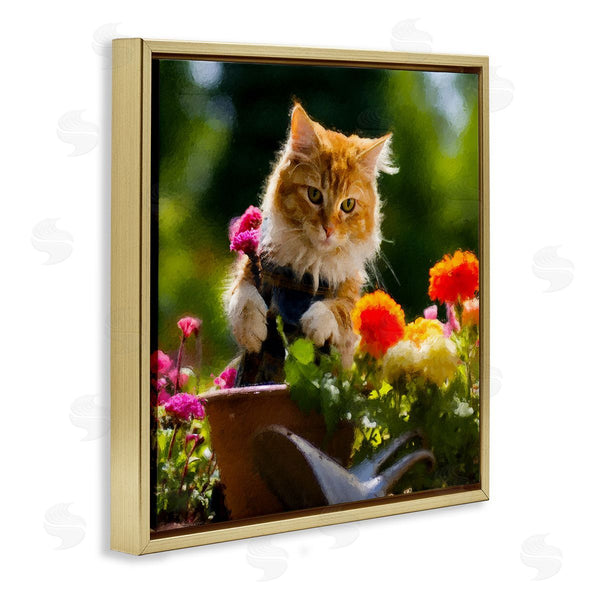 Stupell Industries Sean Parnell | Spring Gardener Kitten Wall Art