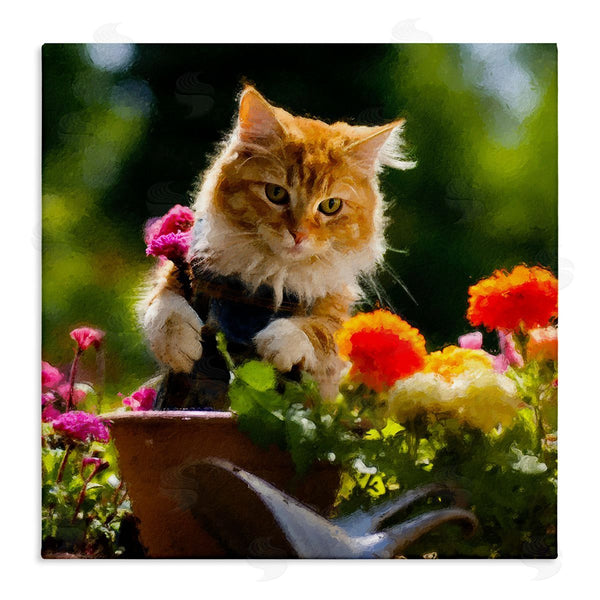 stupell industries Sean Parnell | Spring Gardener Kitten Wall Art