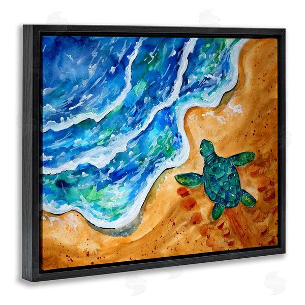 Stupell Industries Sebastian Grafmann | Abstract Turtle On Shore Wall Art