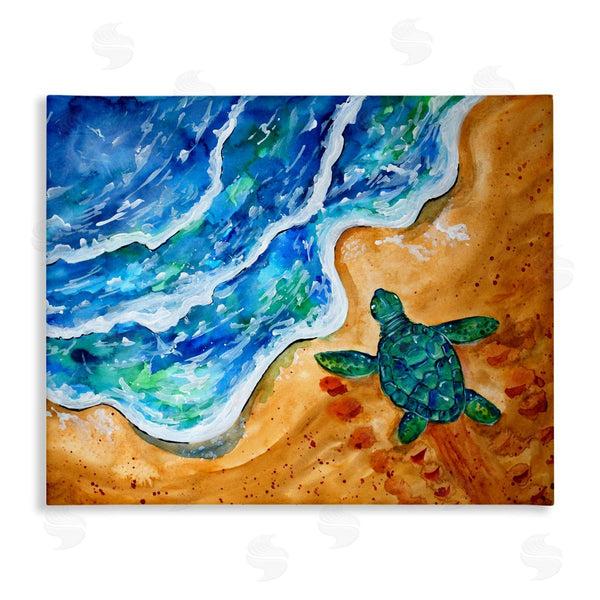 stupell industries Sebastian Grafmann | Abstract Turtle on Shore Wall Art