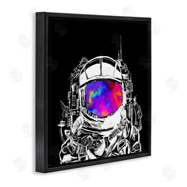 Stupell Industries Sebastian Grafmann | Astronaut Vivid Rainbow Nebula Wall Art