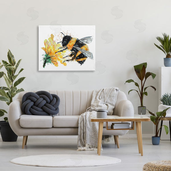 Stupell Industries Sebastian Grafmann | Bee & Yellow Flower Wall Art
