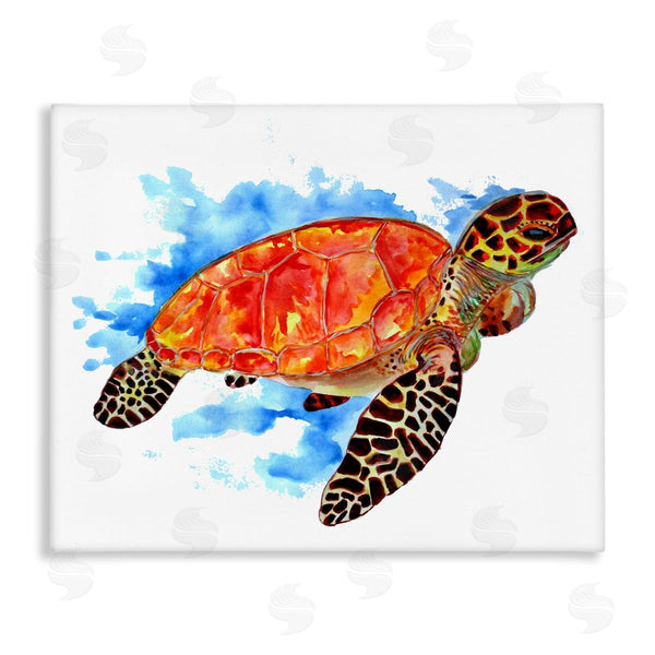 stupell industries Sebastian Grafmann | Bold Orange Nautical Turtle Wall Art