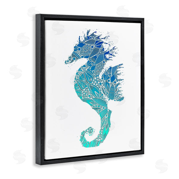 Stupell Industries Sebastian Grafmann | Fractal Patterned Seahorse Wall Art