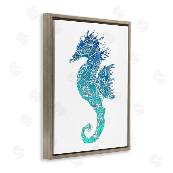 Stupell Industries Sebastian Grafmann | Fractal Patterned Seahorse Wall Art
