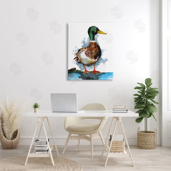 Stupell Industries Sebastian Grafmann | Mallard Duck Water's Edge Wall Art