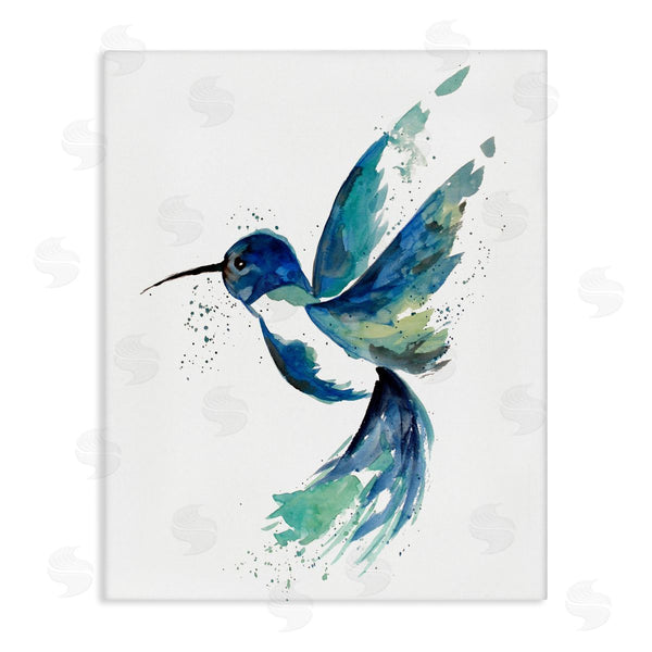 stupell industries Sebastian Grafmann | Modern Blue Hummingbird Flying