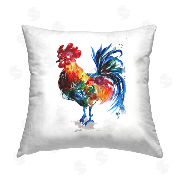 stupell industries Sebastian Grafmann | Modern Farm Rooster Printed Throw Pillow