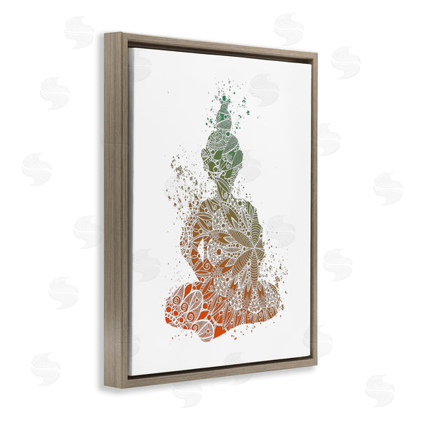 Stupell Industries Sebastian Grafmann | Modern Floral Buddha Wall Art