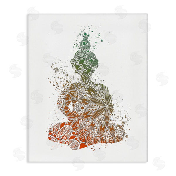 stupell industries Sebastian Grafmann | Modern Floral Buddha Wall Art